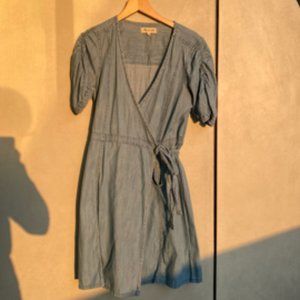 Madewell Denim Wrap Dress in Elsworth Wash
